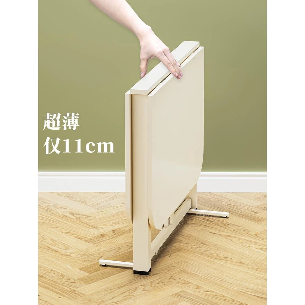 折叠餐桌家用小户型饭桌出租房简易吃饭桌子餐椅免安装超薄折叠桌