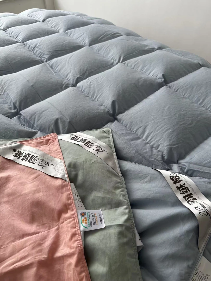 纯棉60支羽绒被壳面料（透气保暖纯色印花）