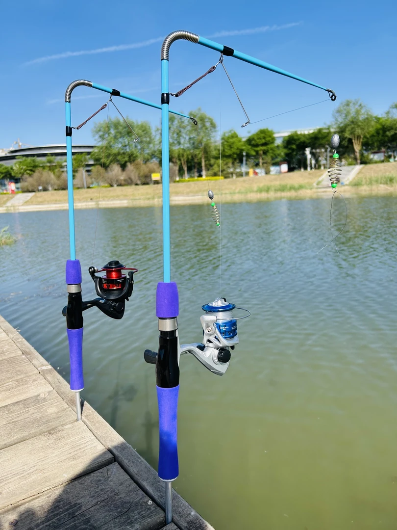 （工厂店）加长隐藏地插自动钓鱼竿便捷式休闲野钓专用远投竿弹簧竿