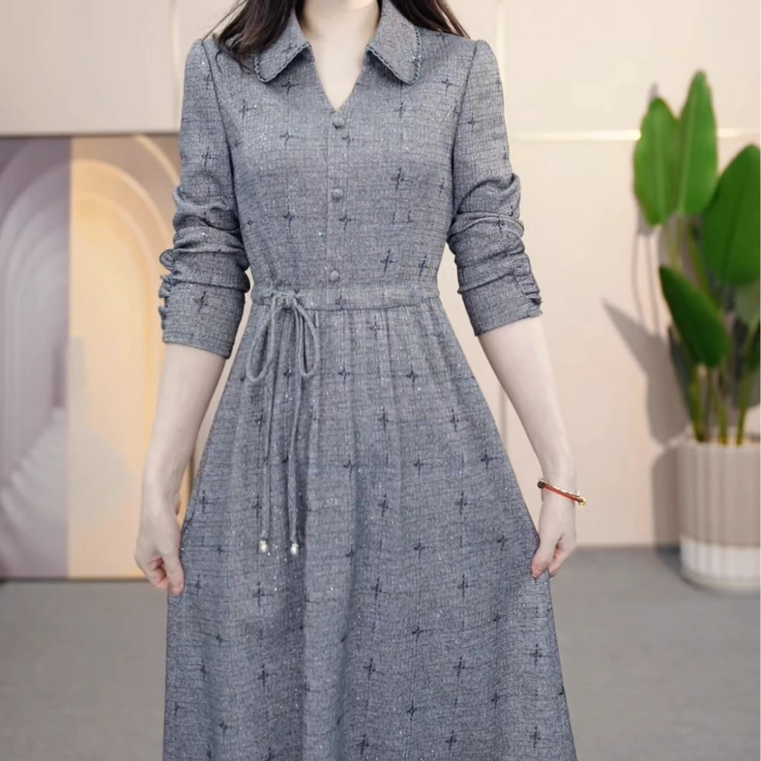 【依橙定制】Z百Q1002# 2024 显瘦 洋气 收腰  修身  气质 连衣裙
