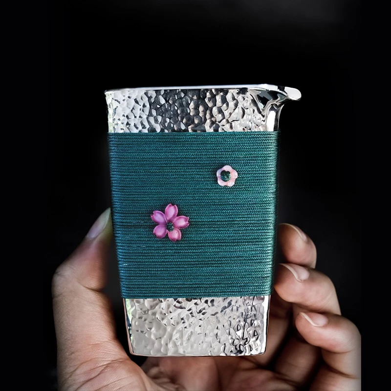 壶尔摩斯《方升》配套  家用纯手工 银公道 寸金文之作足银999