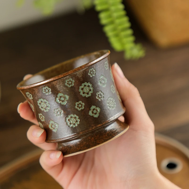 壶尔摩斯《宝相万花》大捧杯茶具中式复古家用陶瓷主人杯创意150cc