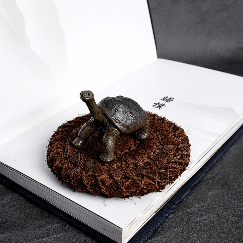 壶尔摩斯迷你动物园长脖子乌龟中式紫砂茶宠摆件家用复古创意茶道