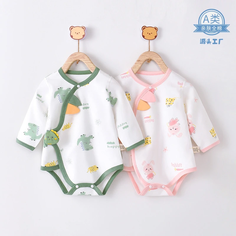 宝宝衣服婴儿包屁衣春秋新生儿哈衣连体衣全棉睡衣爬爬外出服批发