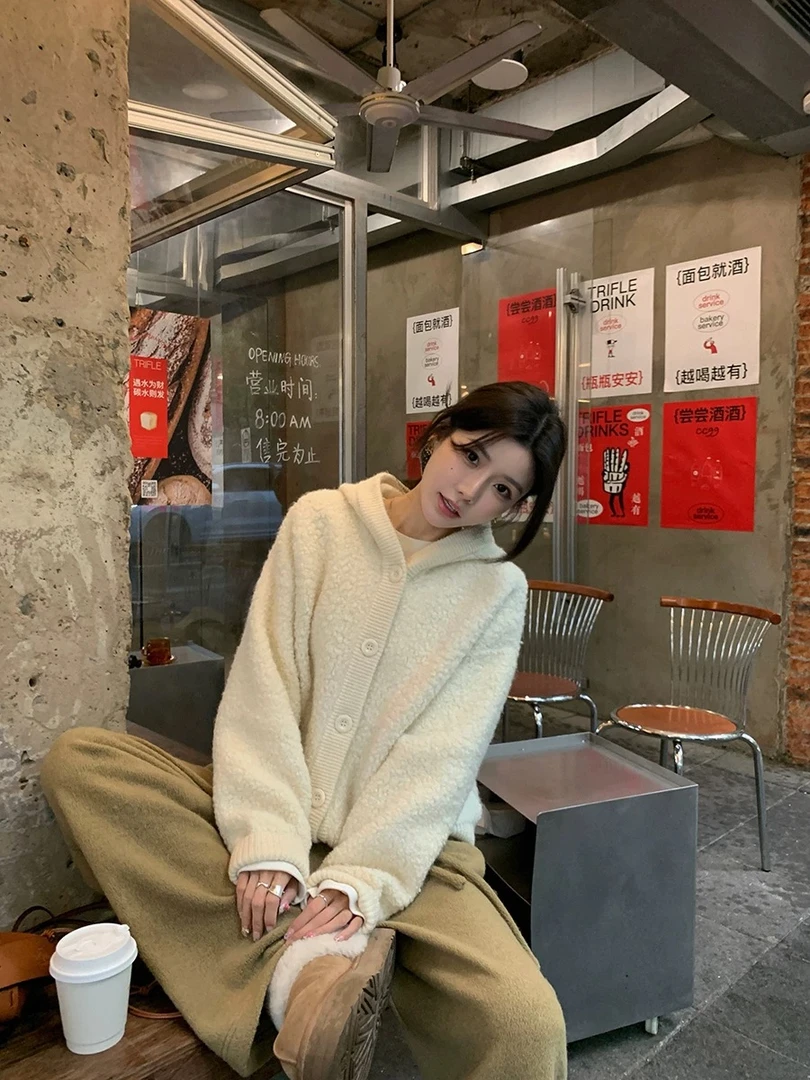 加厚帽衫升级保暖圈圈纯羊毛冬款时尚圆领长袖针织衫显瘦57102