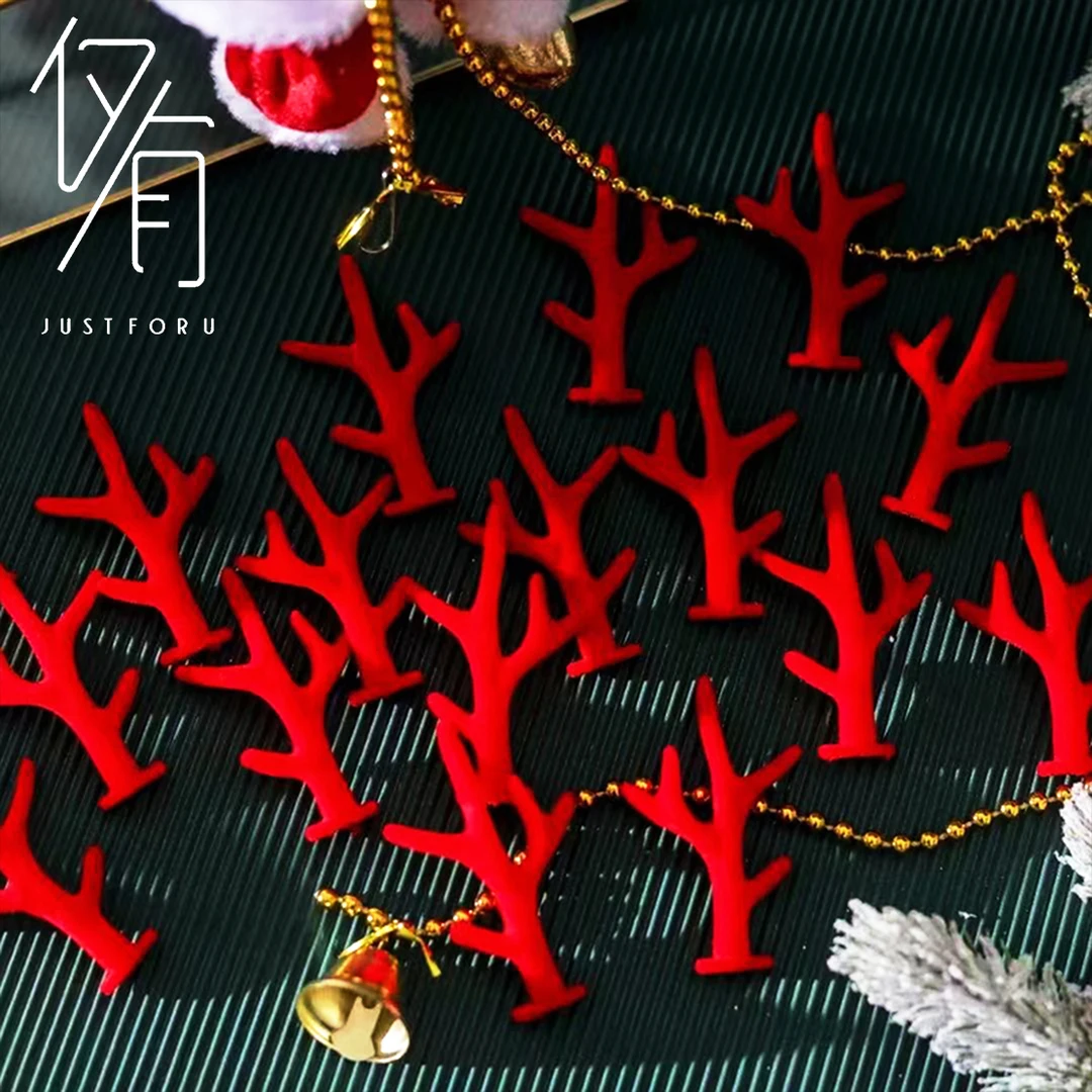 仅有 圣诞节多功能苹果托万能固定胶托diy鹿角平安果花束花店资材