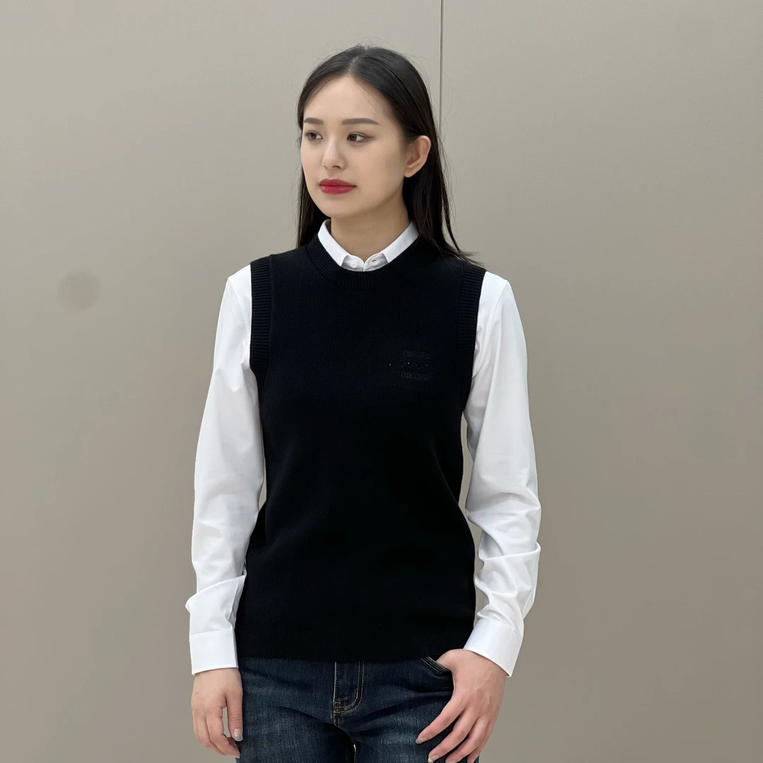 T&X/梯形2024男士秋冬修身百搭气质打底针织无袖背心(0001)