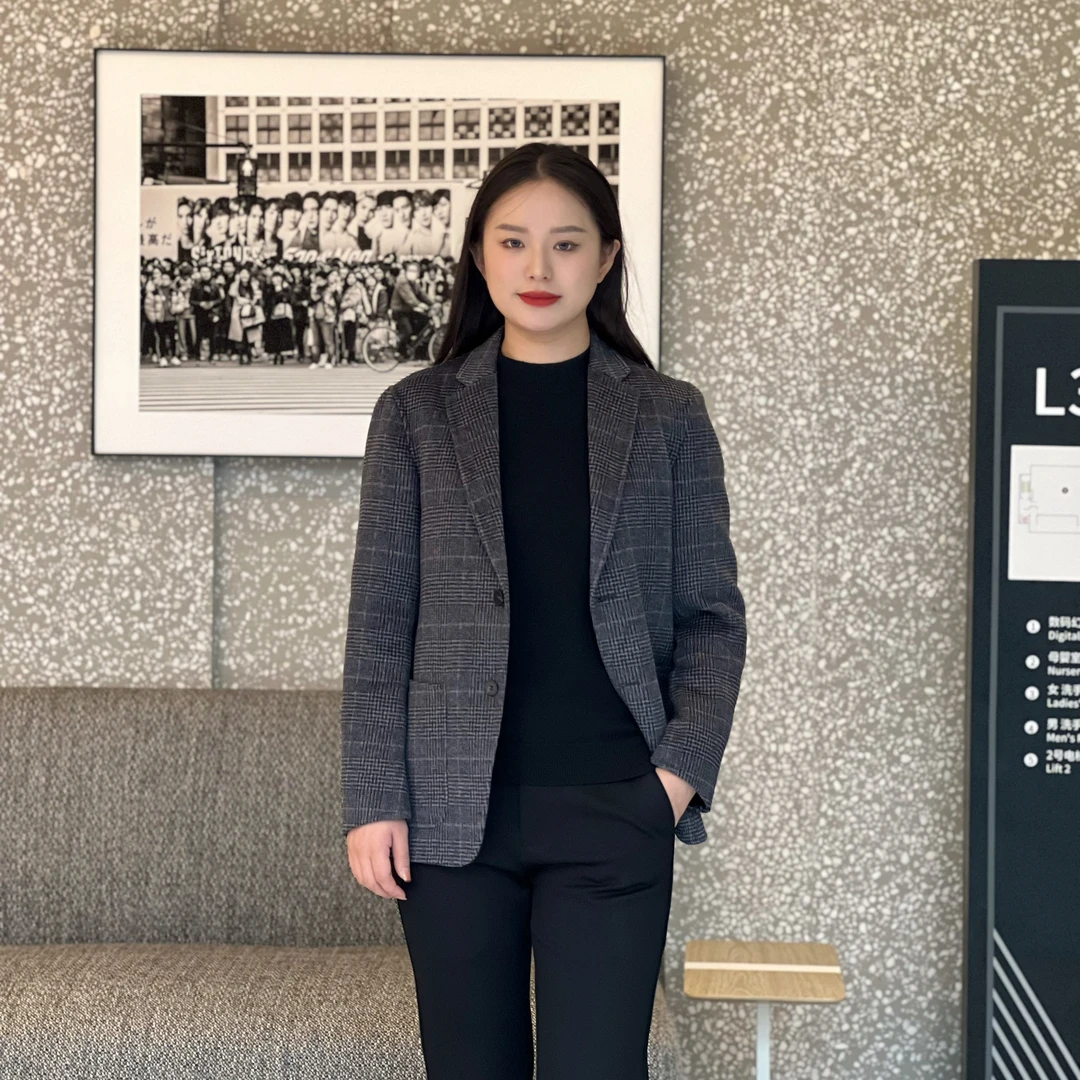 T&X/梯形男士冬季格子修身轻便保暖西服外套（内胆可灵活拆卸0070）