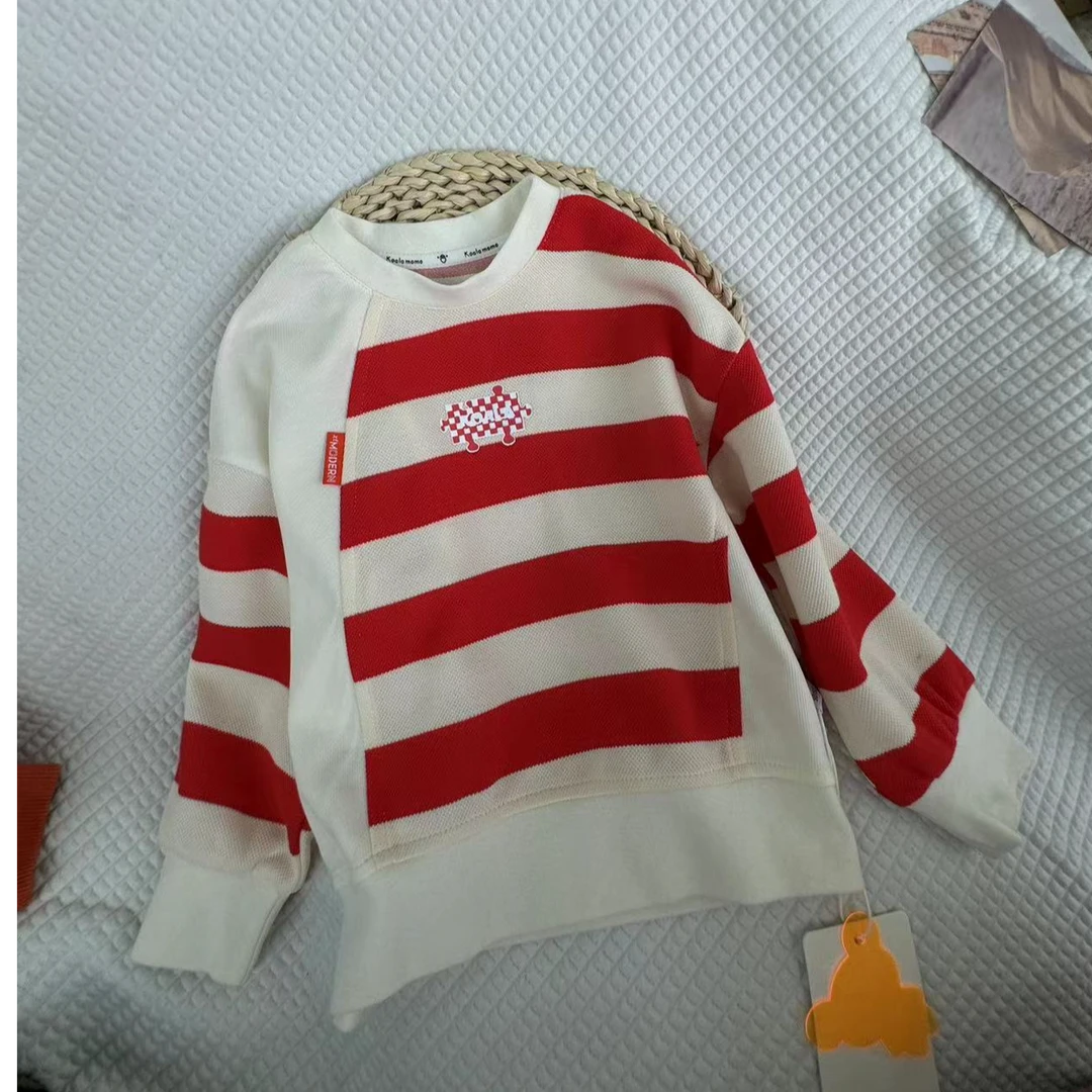 8A1053条纹撞色卫衣