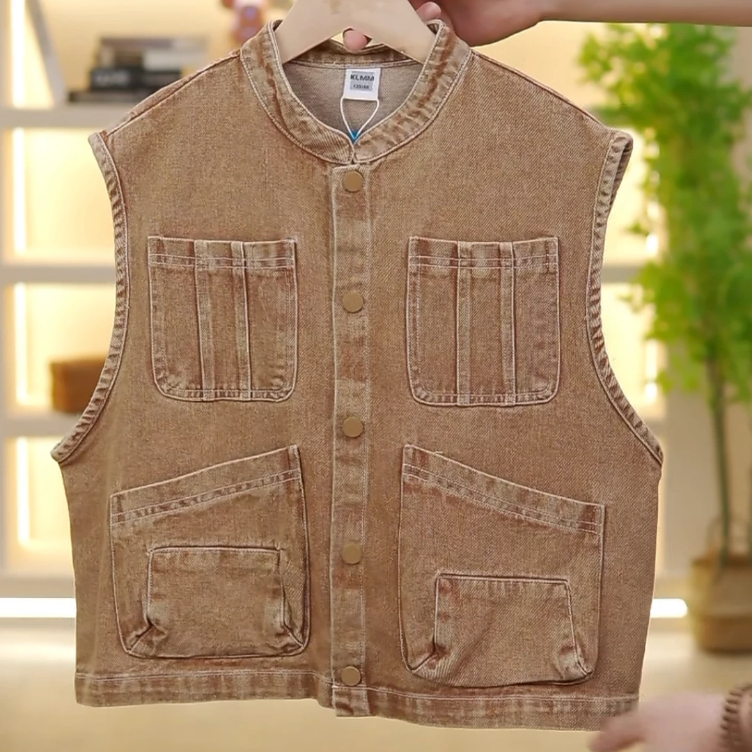 6811考拉牛仔马甲