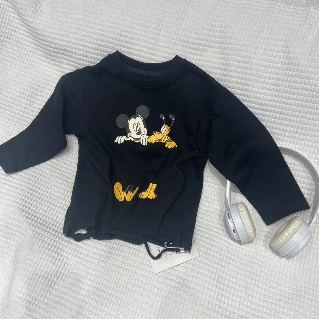 J1758宝藏衣橱上新卡通破洞T恤