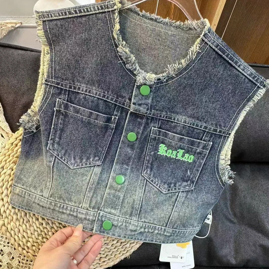 8A1026流行牛仔马甲