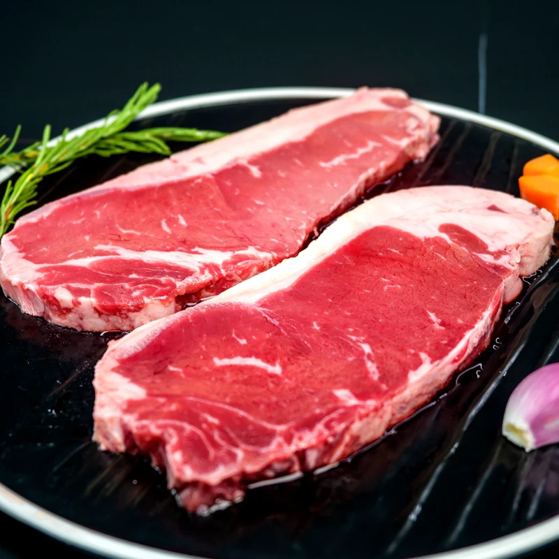 整切牛排纽派悦享整切西冷牛排100/片*10片送黑胡椒酱10大煎锅1个