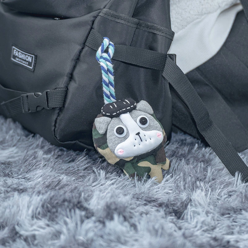 芽小七原创哈士奇手工缝制包包挂件书包挂饰可爱公仔钥匙扣玩偶