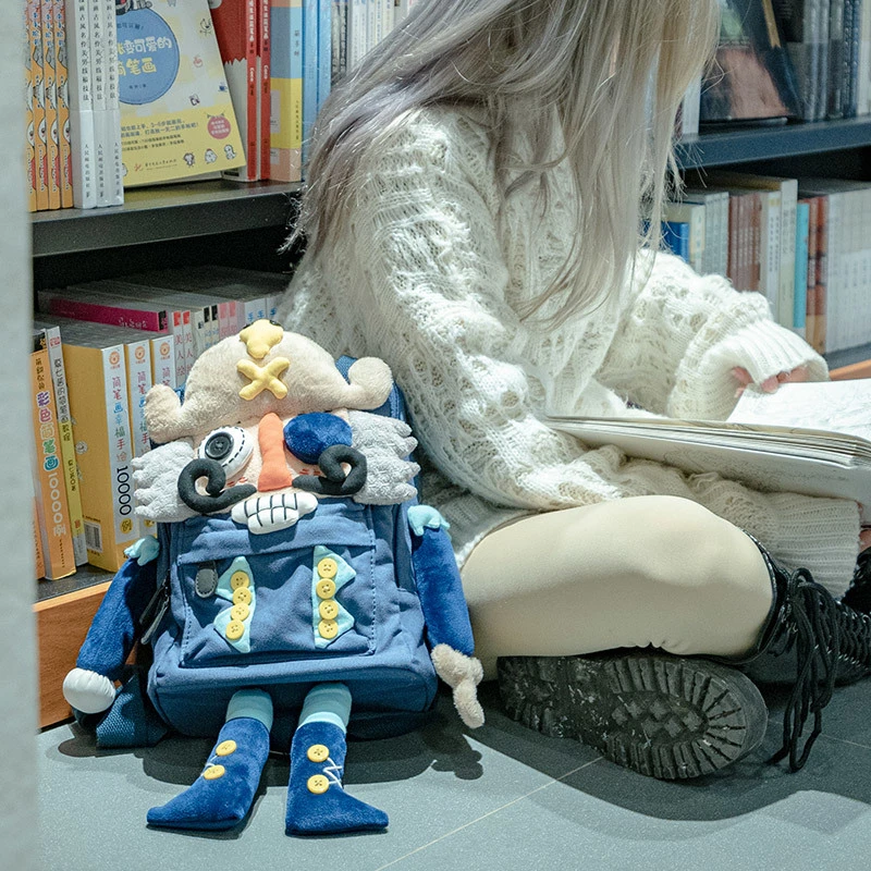 芽小七原创小众胡桃匣子系列之海盗小款双肩休闲帆布背包书包女