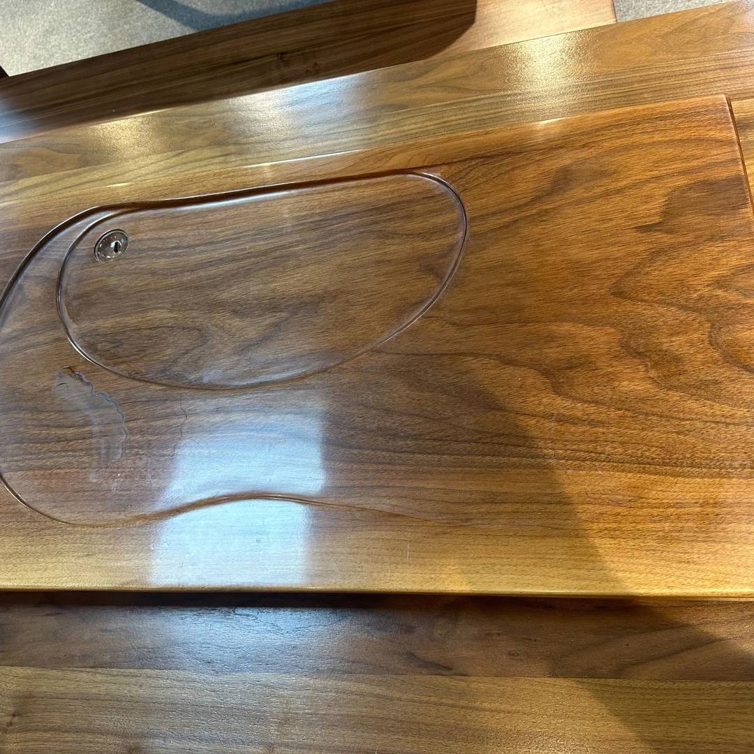 【孙氏家居】北美黑胡桃木茶盘实木茶台小型单独干泡原木质排水茶具