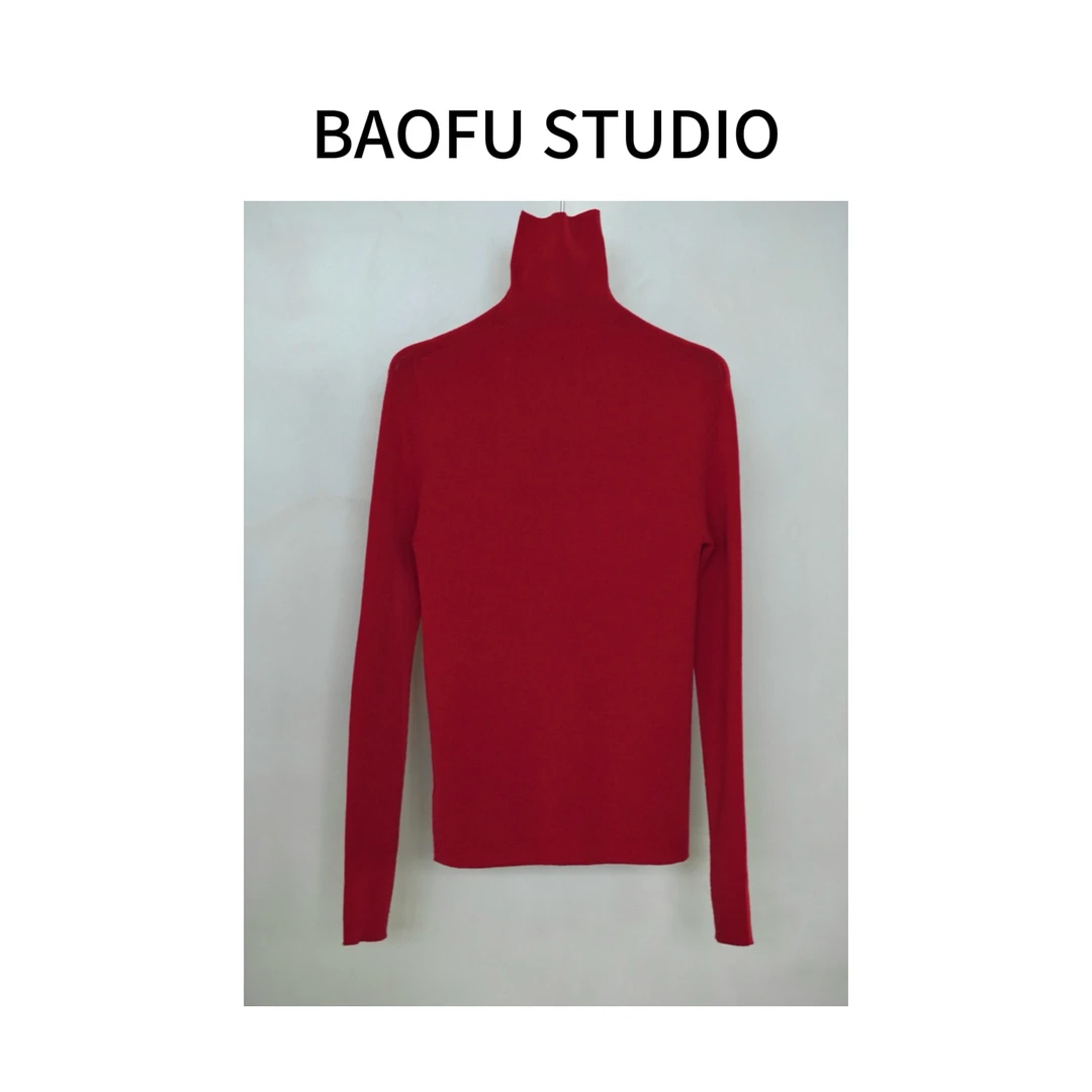 BAOFU studio｜暖冬提气高领精纺羊毛衫新年随身不塌领无缝打底衫