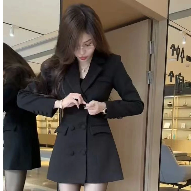 显瘦百搭秋冬修身小西服裙子