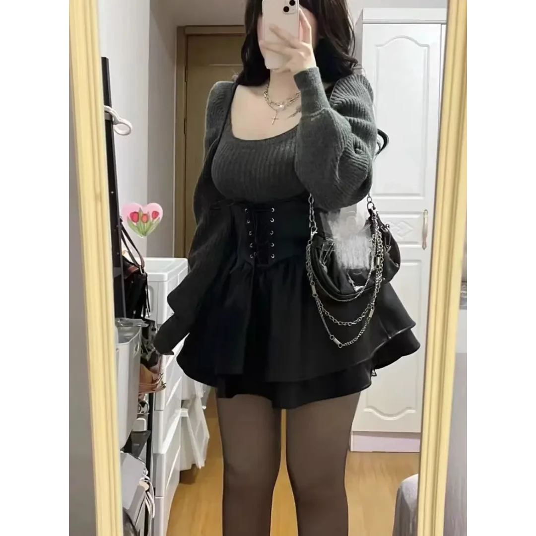 【半岛情书】5512微胖mm秋冬加绒加厚纯欲风辣妹上衣