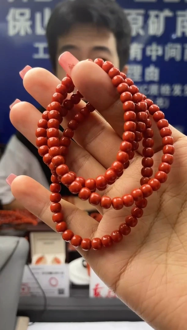 【闪购商品】南红玛瑙颈饰未镶嵌老型珠多圈珠链5+