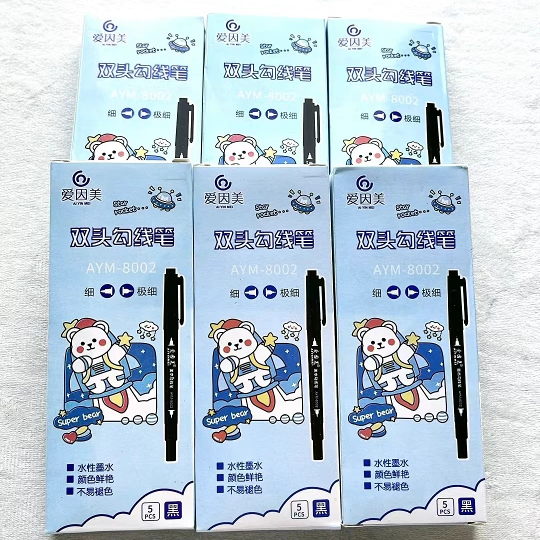 fl  双头勾线笔   磊磊双头勾线笔   一盒