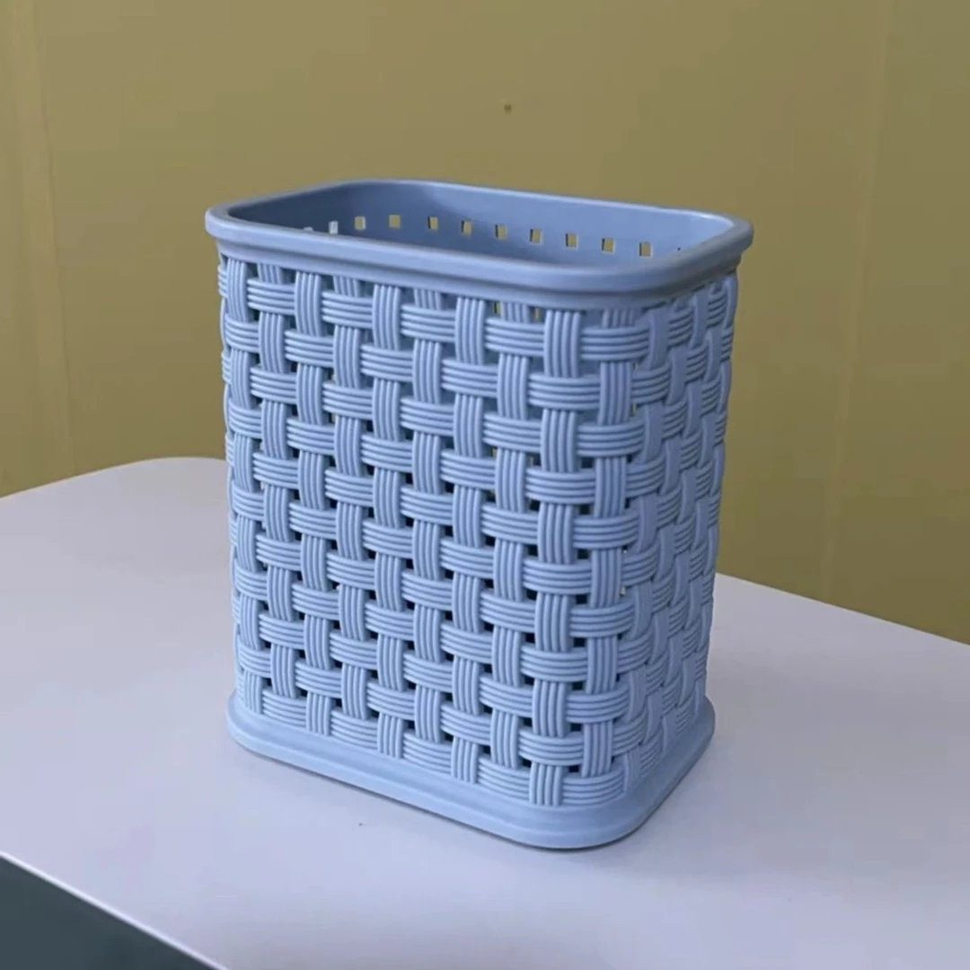 仿藤编塑料笔家用桌面创意简约笔筒 21
