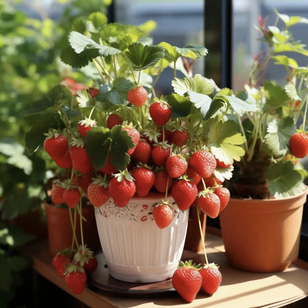 草莓水果果苗盆栽庭院阳台食用结果室内外盆栽苗