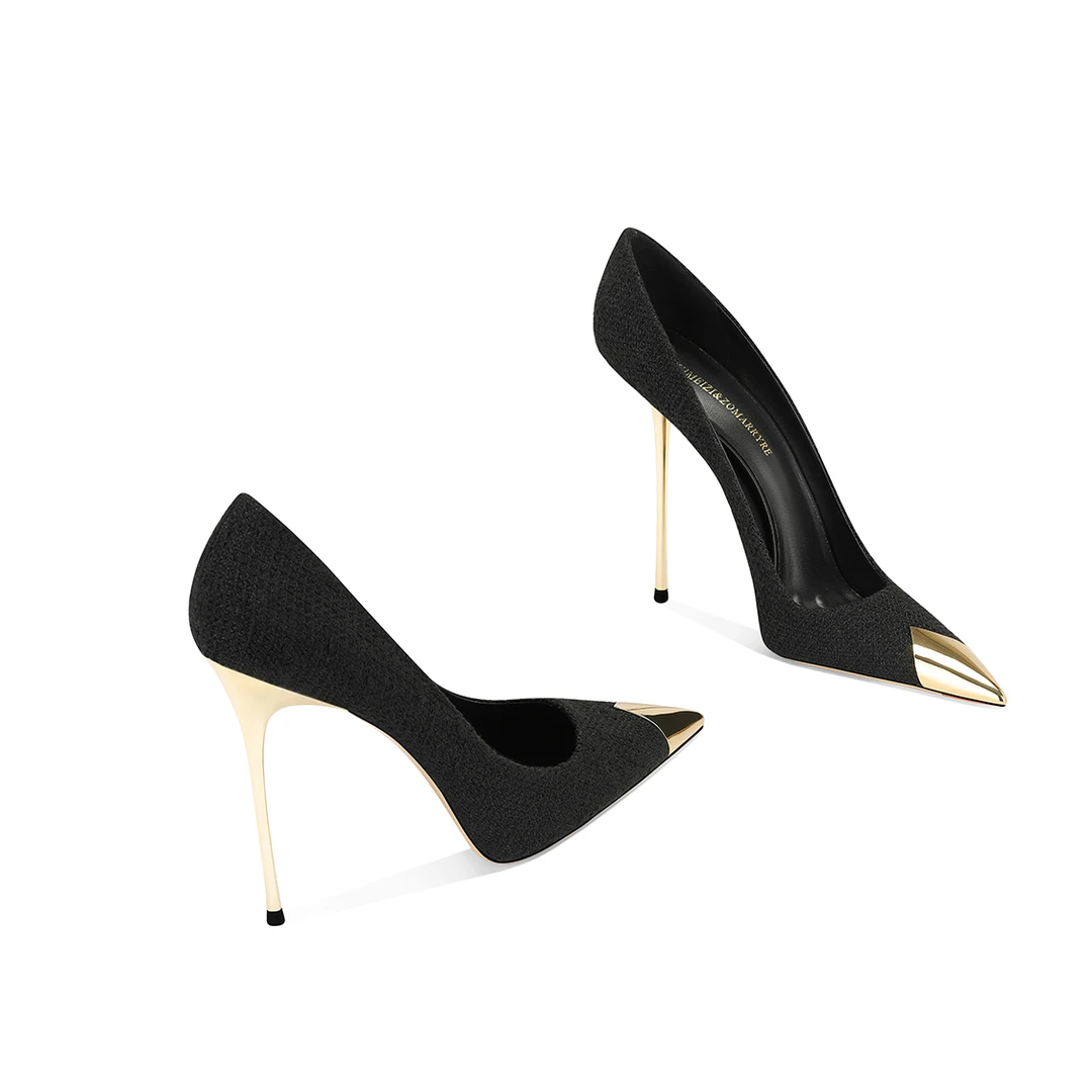 小众黑色尖头2025秋季新款绝美百搭气质职业通勤单鞋轻奢洋气高跟