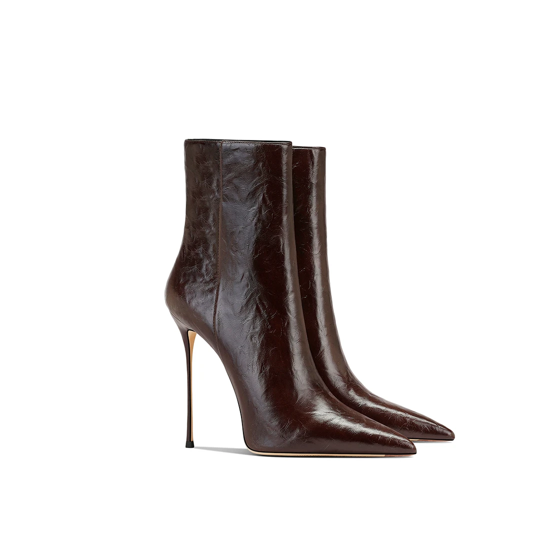 冬季女士高跟短靴爆款洋气高级上档次流行时髦百搭细跟通勤瘦瘦靴