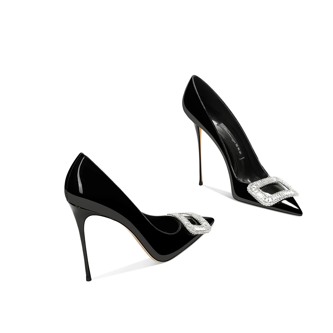 尖头高跟鞋细跟女2024秋季新款通勤高级不累脚百搭工作尖头气质