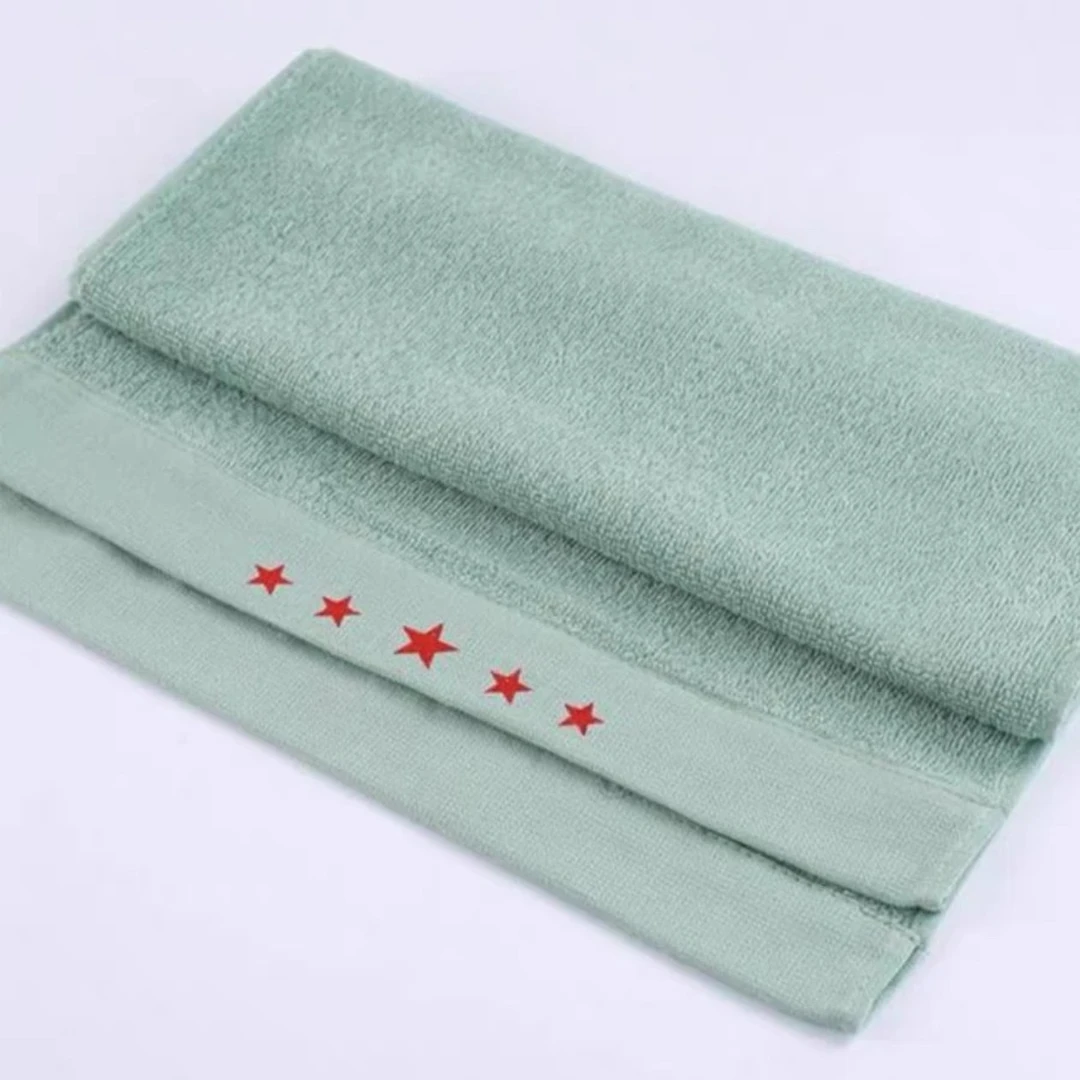 制式绿色吸汗户外毛巾面巾（拍一发二）