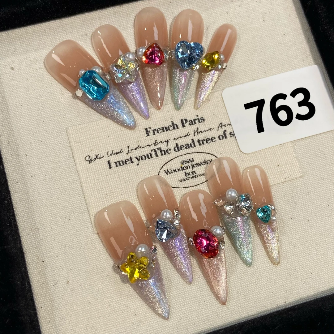 纯手工穿戴甲直播间下单有工具包763