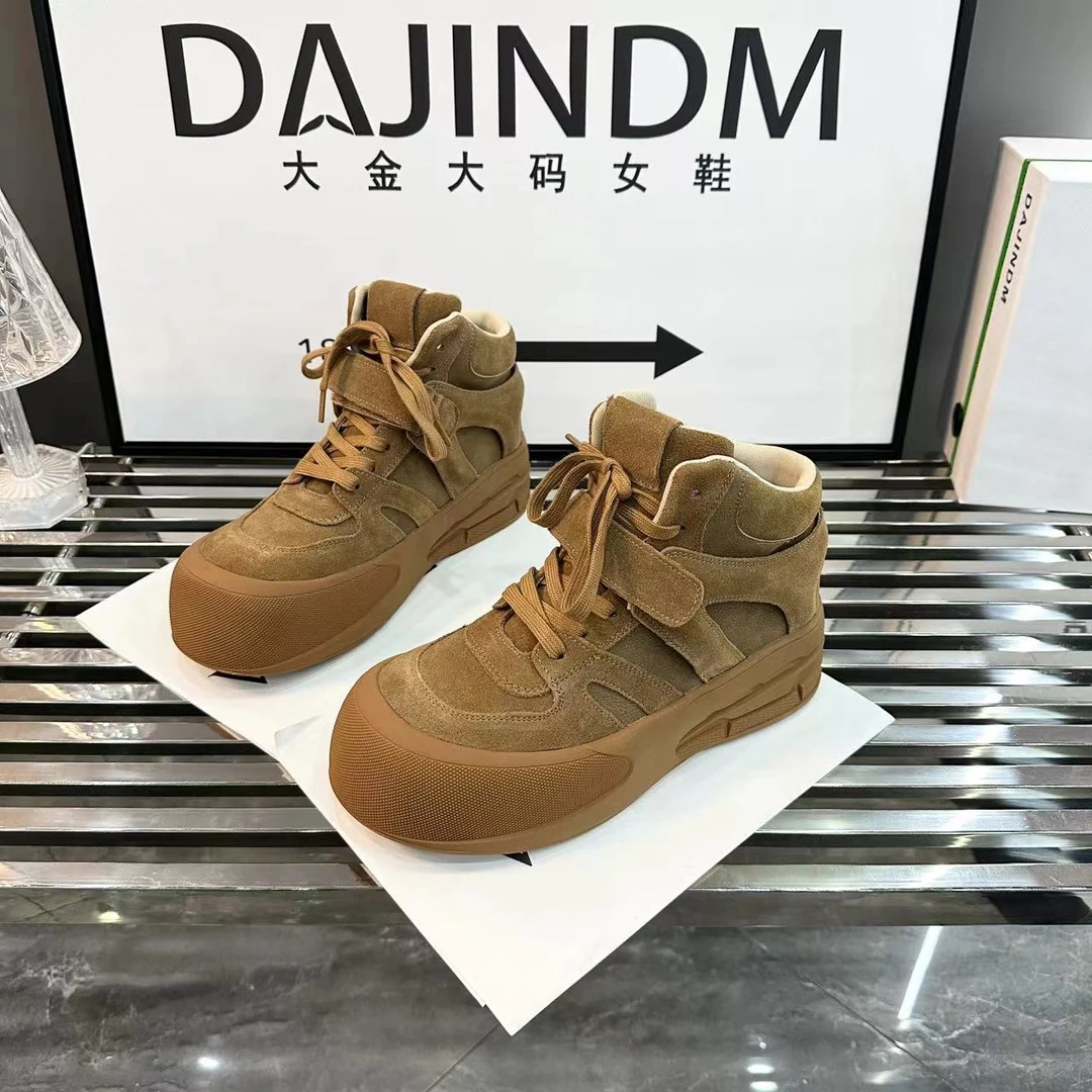 子轩大码女鞋40-43高帮面包鞋