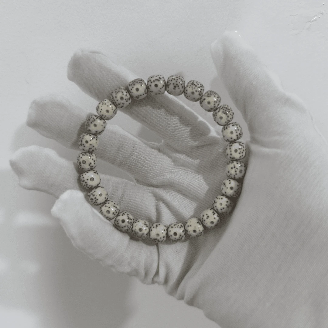 【盘塔出品】星月菩提原白双留白多尺寸手串