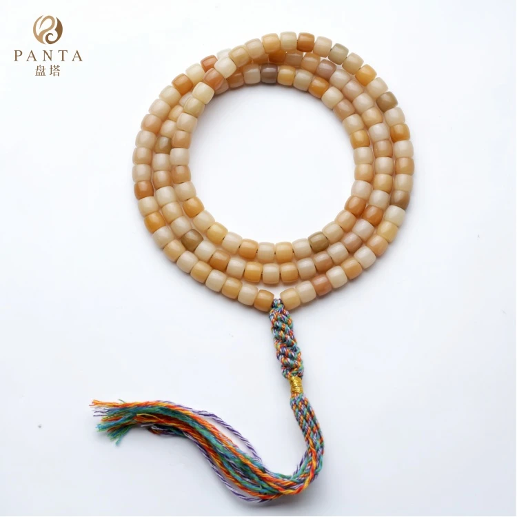 【盘塔出品】PTX009精工多宝菩提根108脖挂6.5mm左右直切（黏玉米）