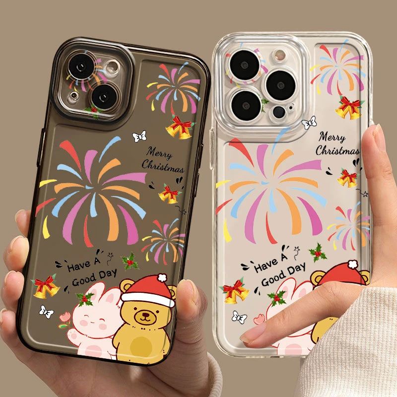 圣诞太空壳适用苹果15手机壳iPhone14promax全包13高级12/11