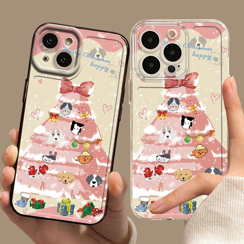 圣诞小狗太空壳适用苹果15手机壳iPhone14promax全包13高级12/11