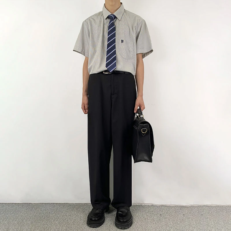 木村叔dK日系原创制服裤直筒垂感西裤男士青少年学生西服裤长裤子