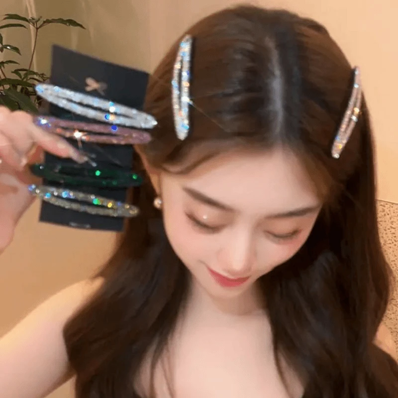 碎发夹女孩韩国东大门同款碎发bb夹韩版气质网红头饰百搭简约黑色