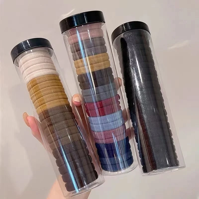 【2025新款福利高弹头绳】扎头发发圈独立罐装耐用清新简约布艺加粗