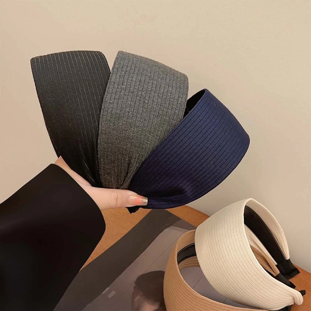 韩版宽边针织头箍网红高颅顶发箍发卡运动发带2024秋冬新款头饰