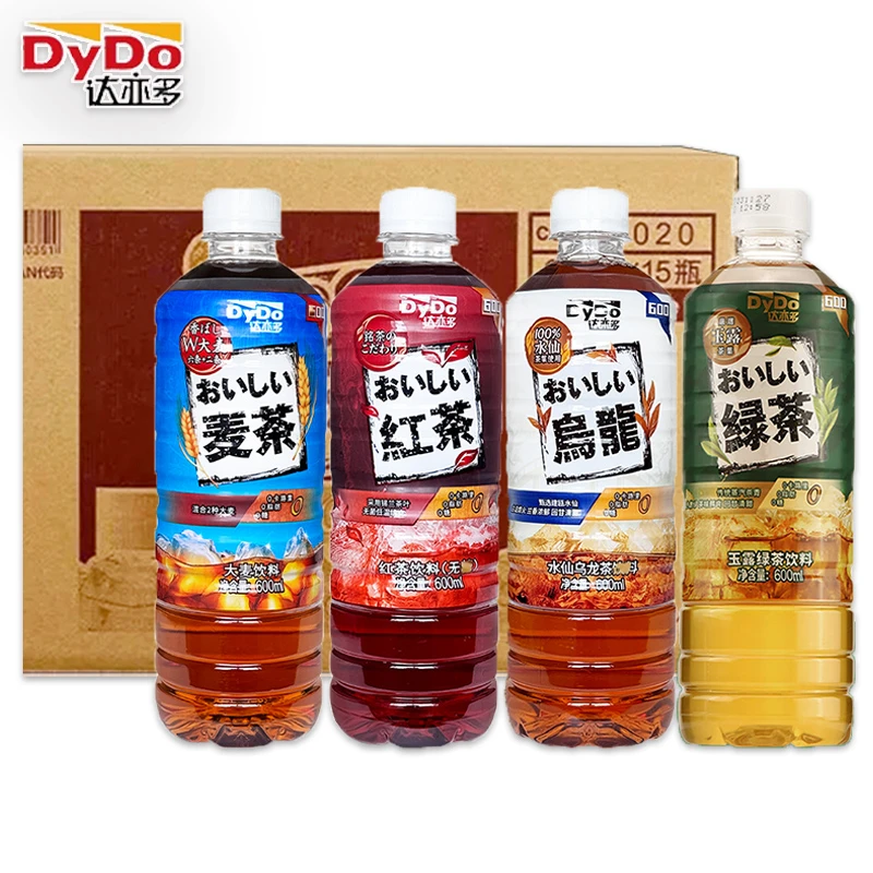 DyDo/达亦多麦茶红茶绿茶乌龙茶夏季4口味网红600ml*瓶夏日茶饮