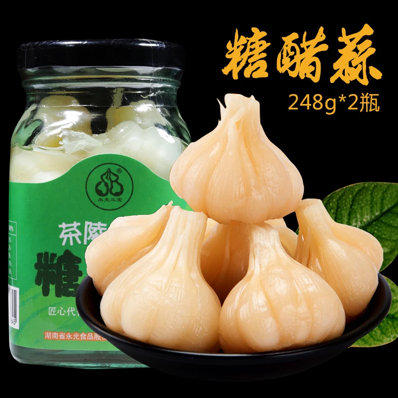 茶陵特产糖醋蒜紫皮大蒜甜味伏蒜爽口糖蒜