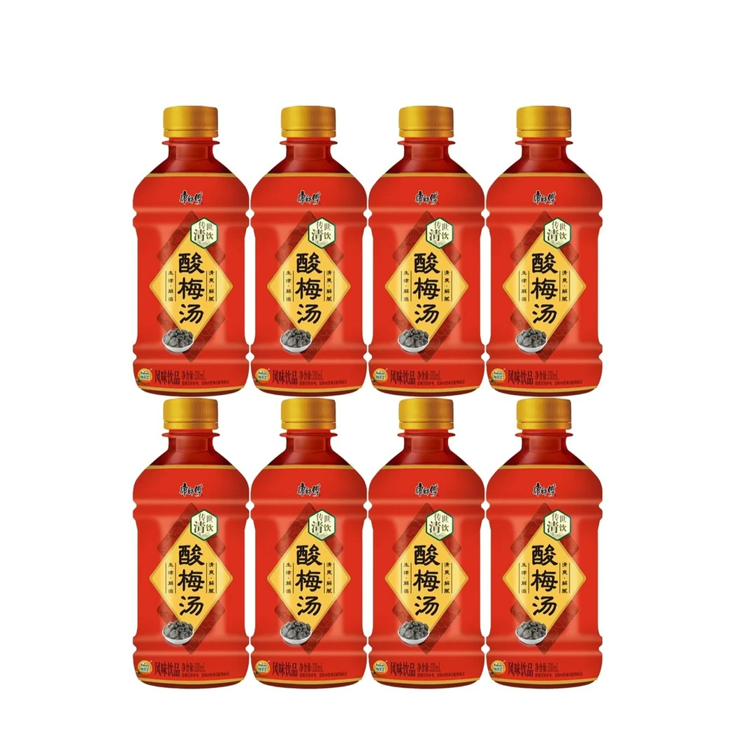 12瓶康师傅酸梅汤330ml*8瓶/6瓶解渴解暑古法饮料pc瓶装健康严选