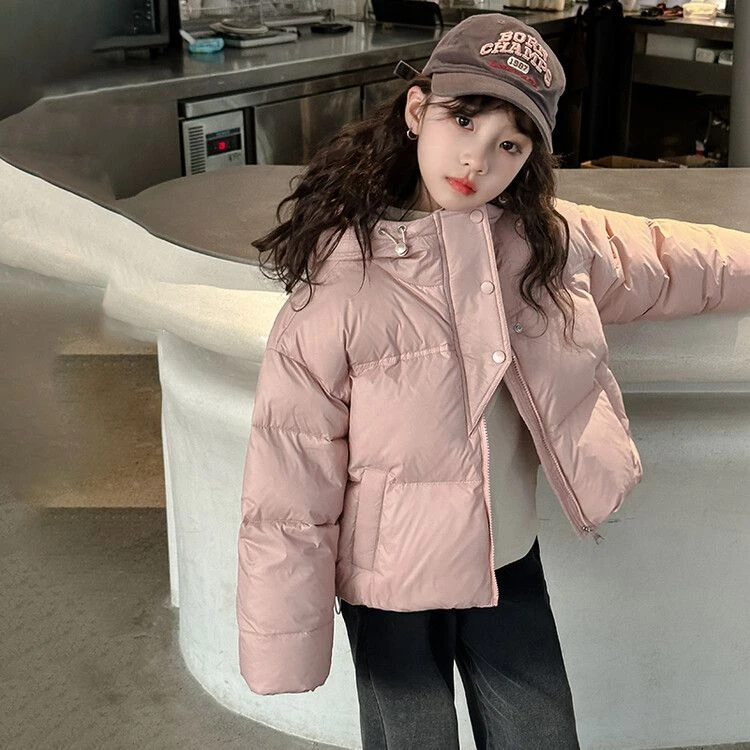 女童棉服冬季2024新款洋气短款面包服棉衣小女孩韩版冬款棉袄外套