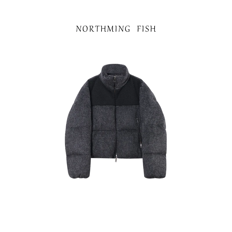 NORTHMING FISH「西伯利亚」羊驼&桑蚕丝&兔毛 立领新国标90鹅绒服