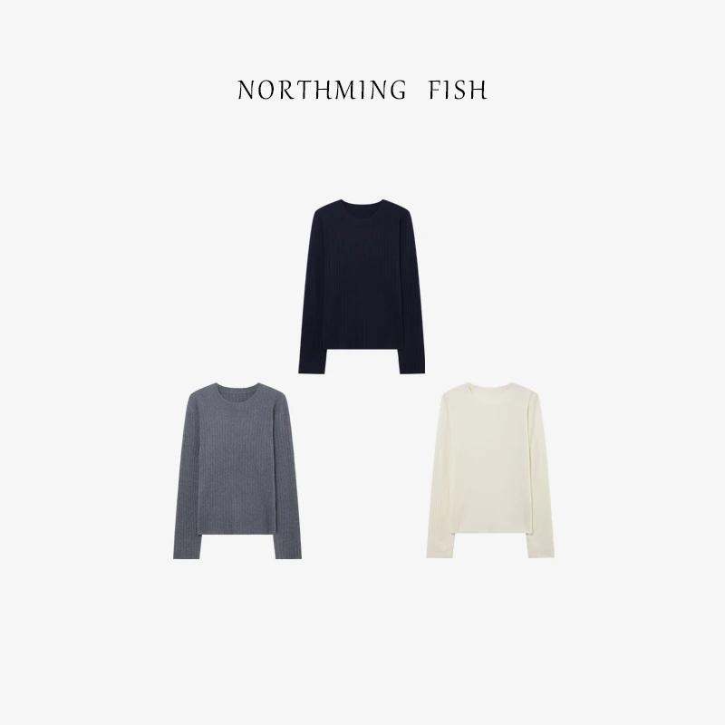 NORTHMING FISH 羊绒羊毛丨一键优化 细腻亲肤显瘦坑条针织上衣