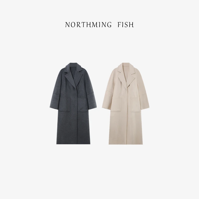 NORTHMING FISH「流星变奏曲」羊绒&高支羊毛 MM版廓形翻领大衣