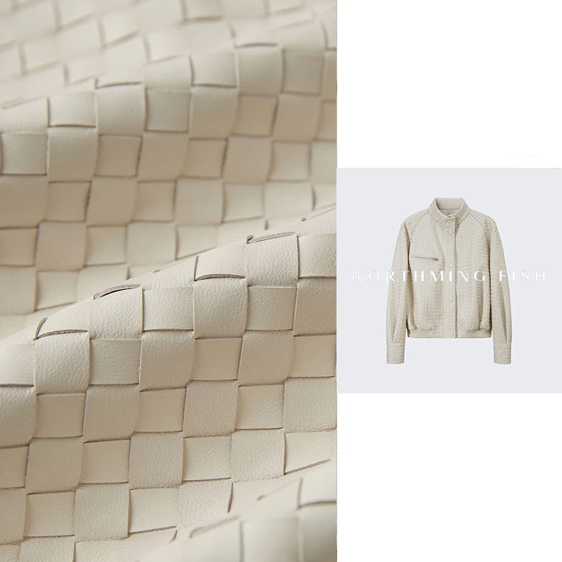 NORTHMING FISH ‘编织工艺’ 绵羊皮香风精致网格外套