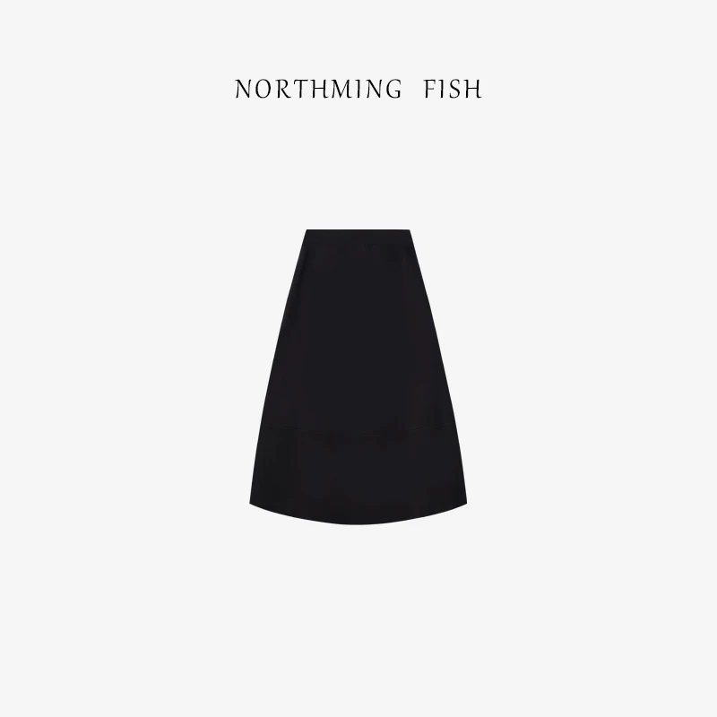 NORTHMING FISH 优雅弧度丨A字半裙 法式垂感立体显瘦半身裙